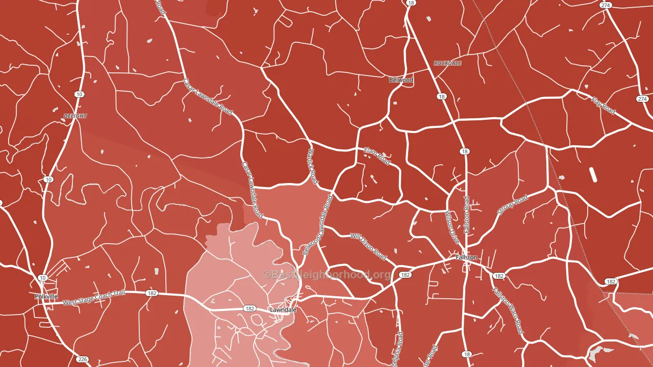 28090, NC block-group political-lean map