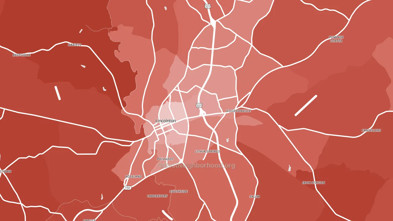 28092, NC block-group political-lean map