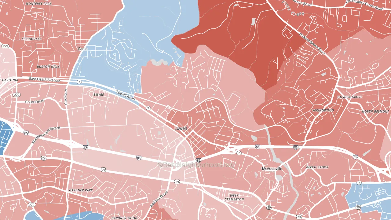 28098, NC block-group political-lean map
