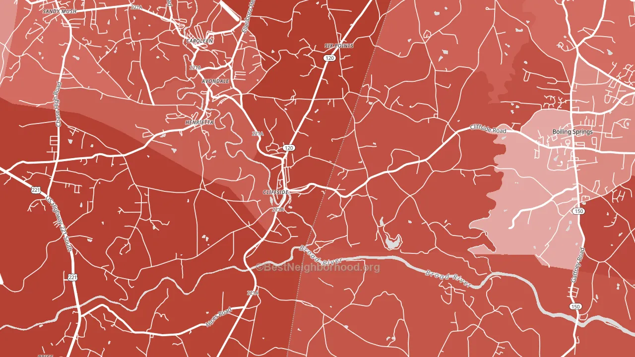 28114, NC block-group political-lean map