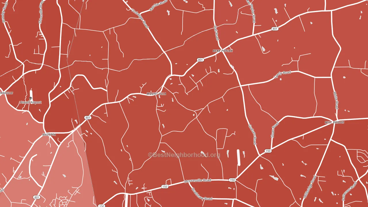 28125, NC block-group political-lean map