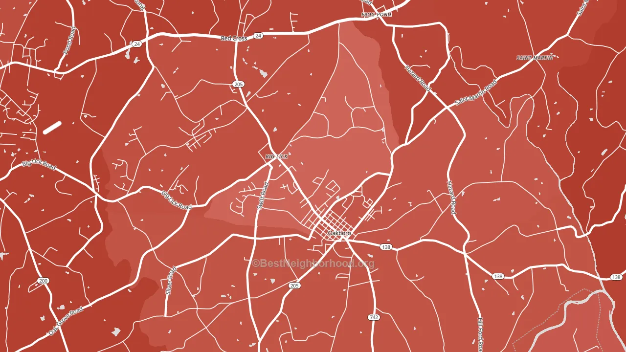 28129, NC block-group political-lean map
