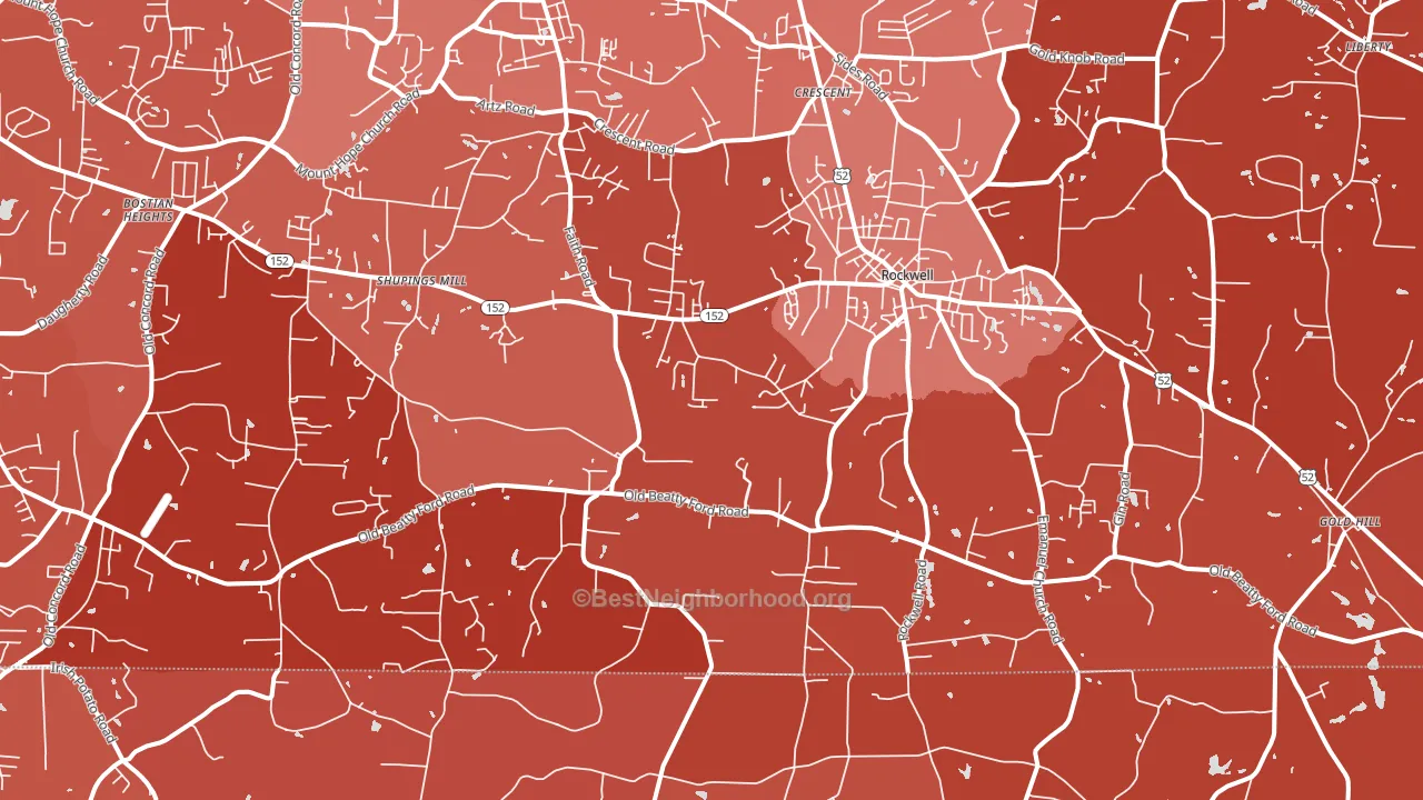 28138, NC block-group political-lean map