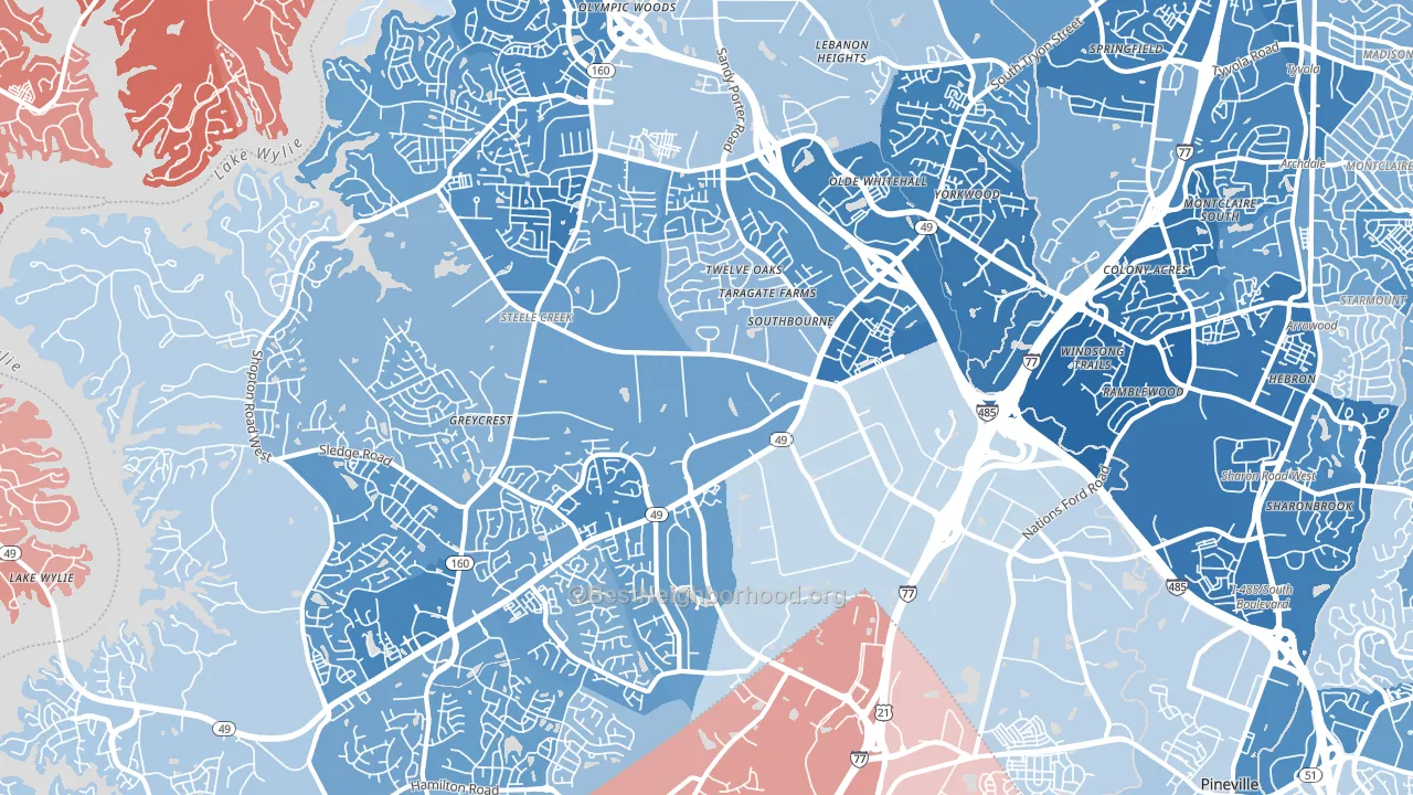 28273, NC block-group political-lean map