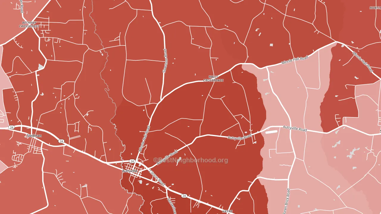 28318, NC block-group political-lean map