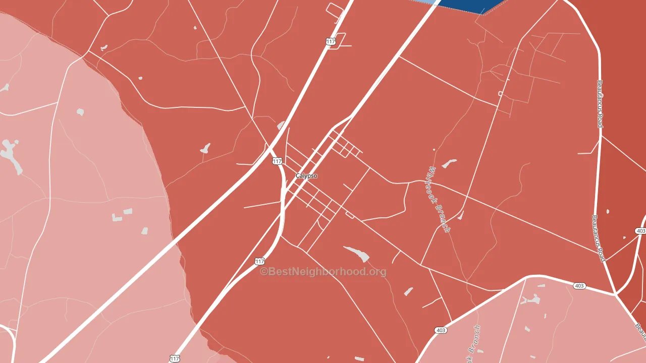 28325, NC block-group political-lean map