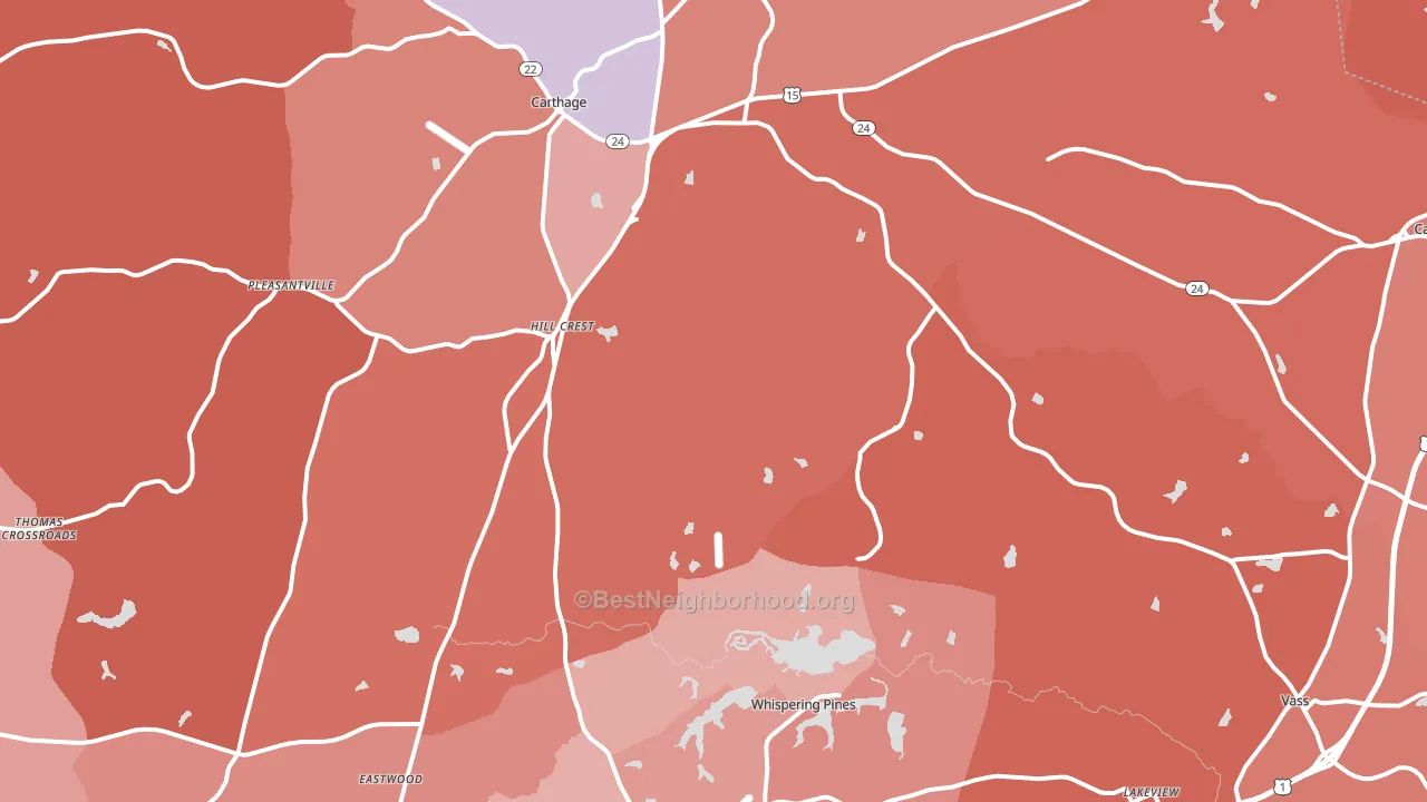 28327, NC block-group political-lean map