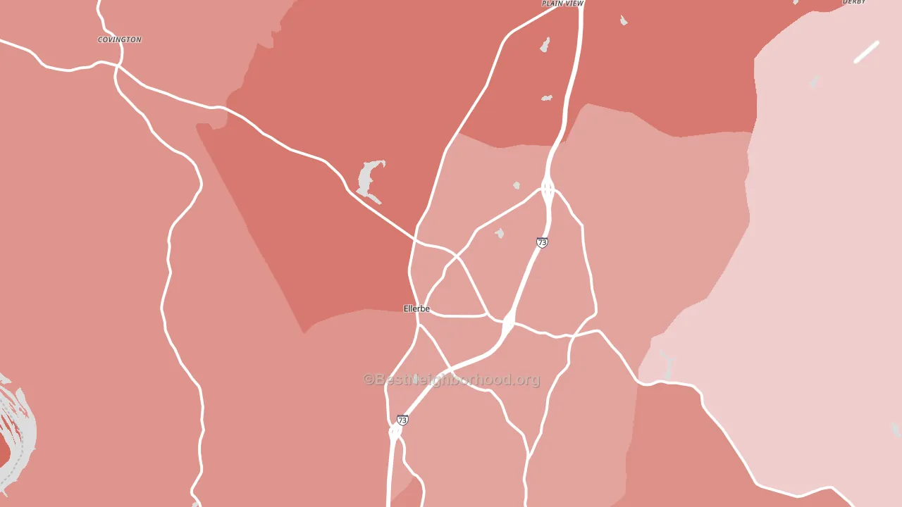 28338, NC block-group political-lean map