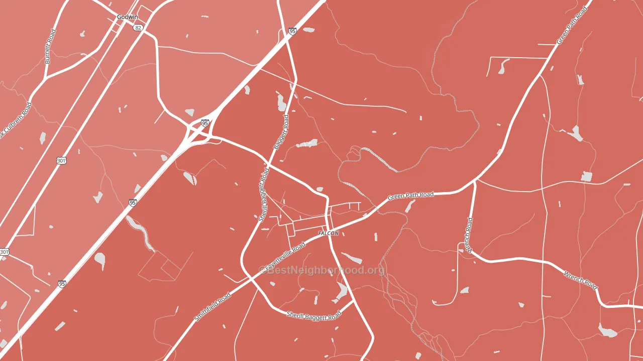 28342, NC block-group political-lean map