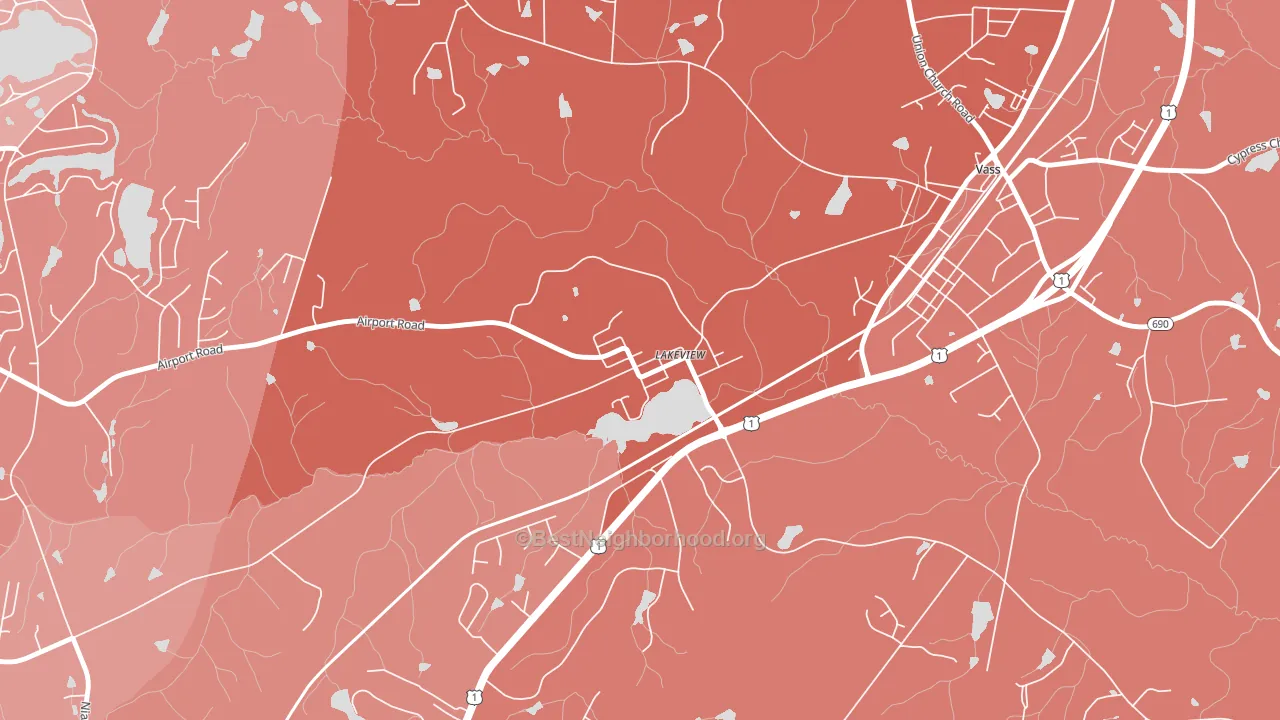 28350, NC block-group political-lean map