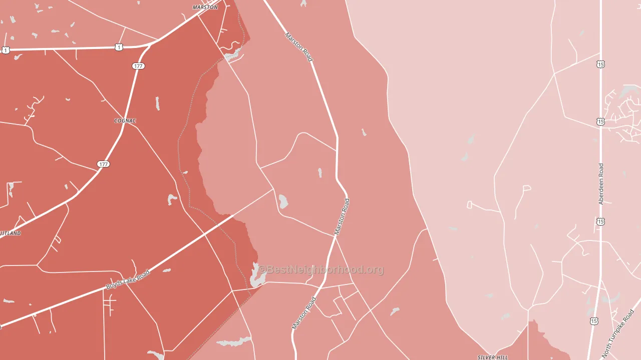 28363, NC block-group political-lean map
