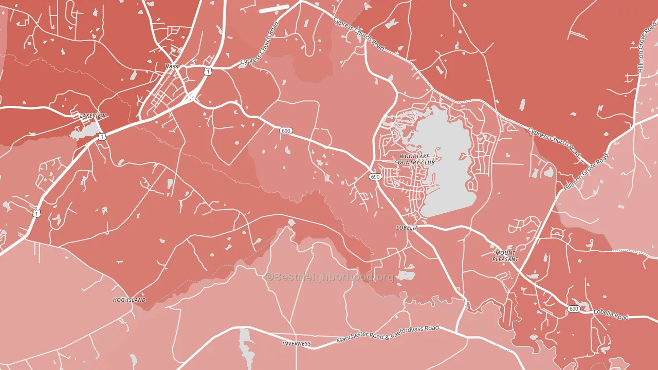 28394, NC block-group political-lean map