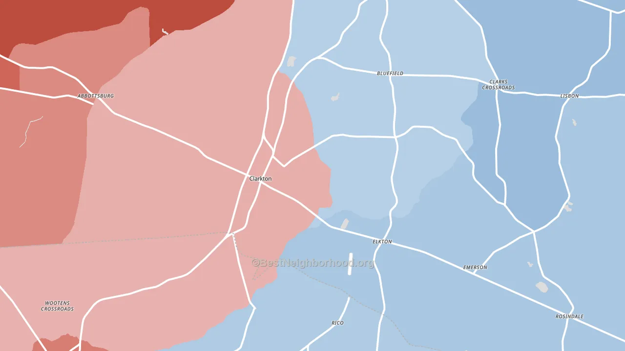 28433, NC block-group political-lean map