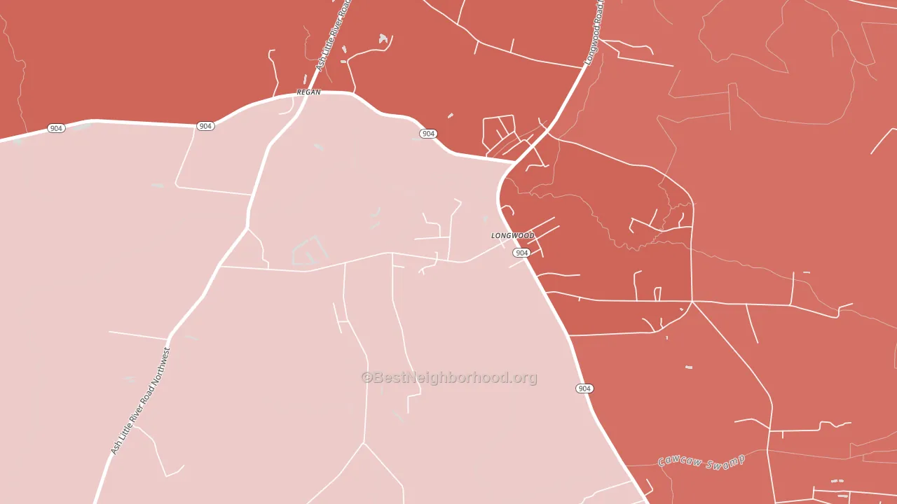 28452, NC block-group political-lean map