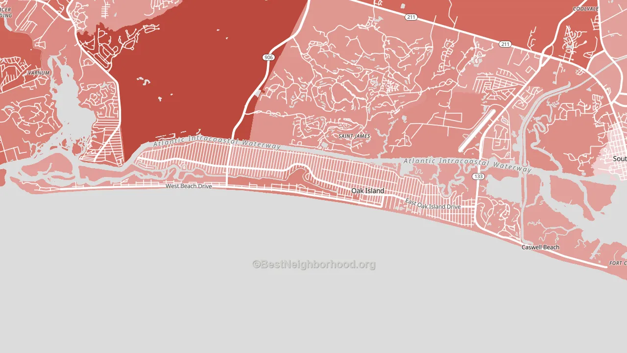 28465, NC block-group political-lean map