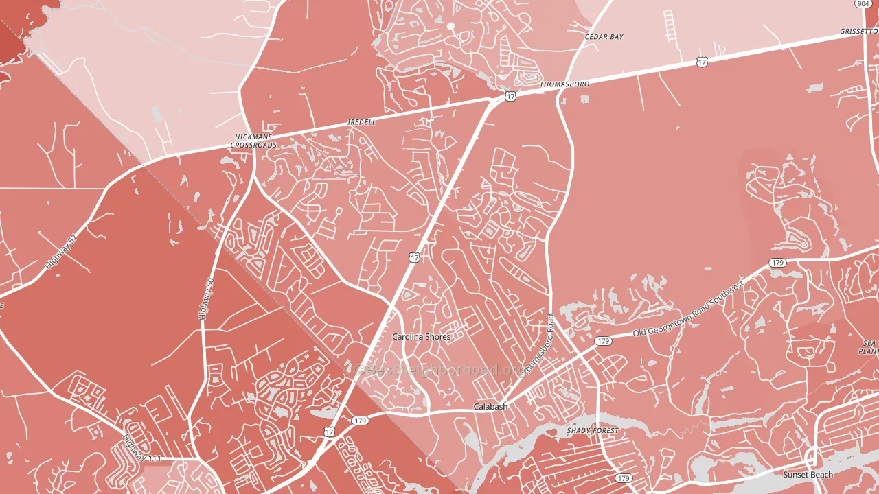 28467, NC block-group political-lean map