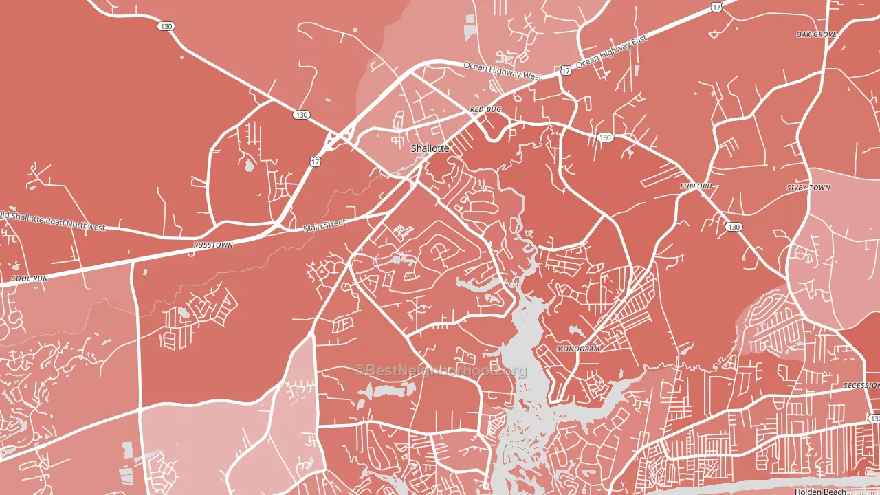 28470, NC block-group political-lean map