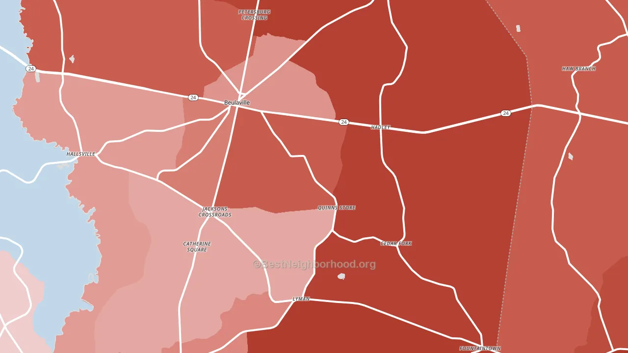 28518, NC block-group political-lean map