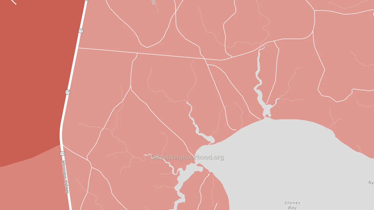 28542, NC block-group political-lean map