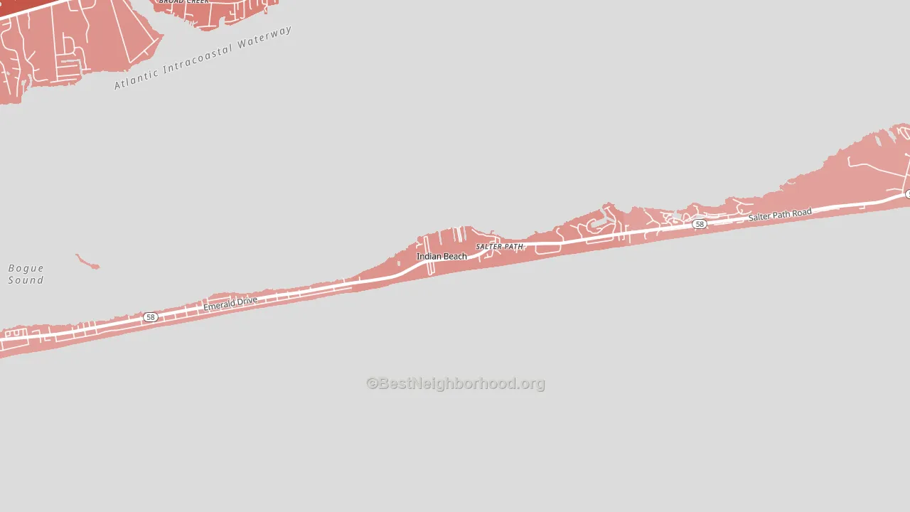 28575, NC block-group political-lean map