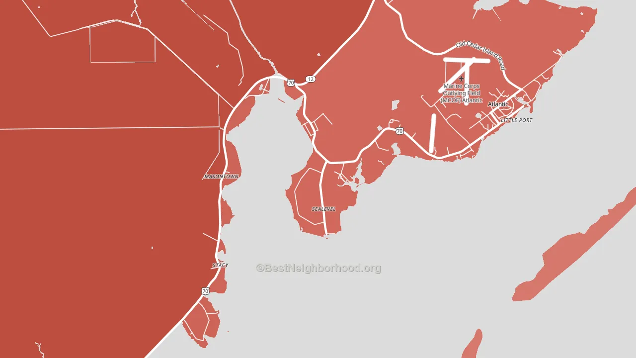 28577, NC block-group political-lean map