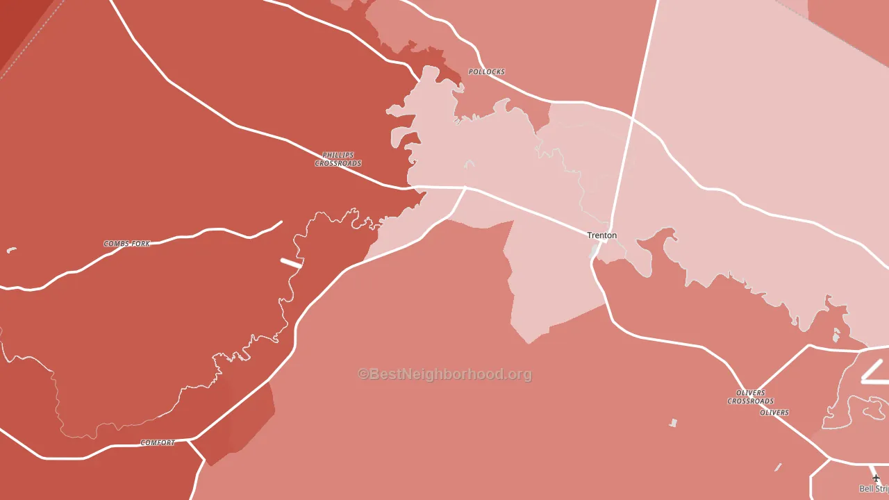 28585, NC block-group political-lean map