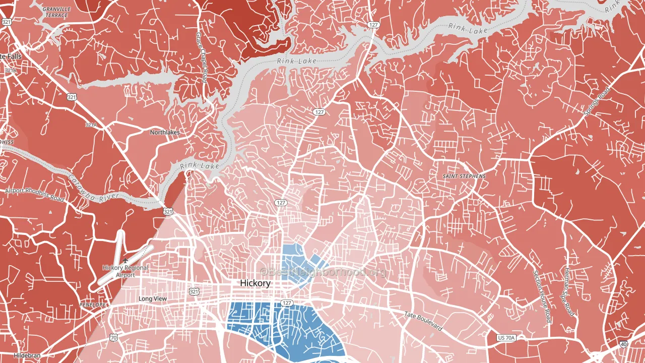 28601, NC block-group political-lean map