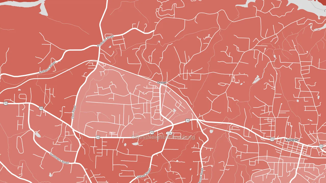 28619, NC block-group political-lean map