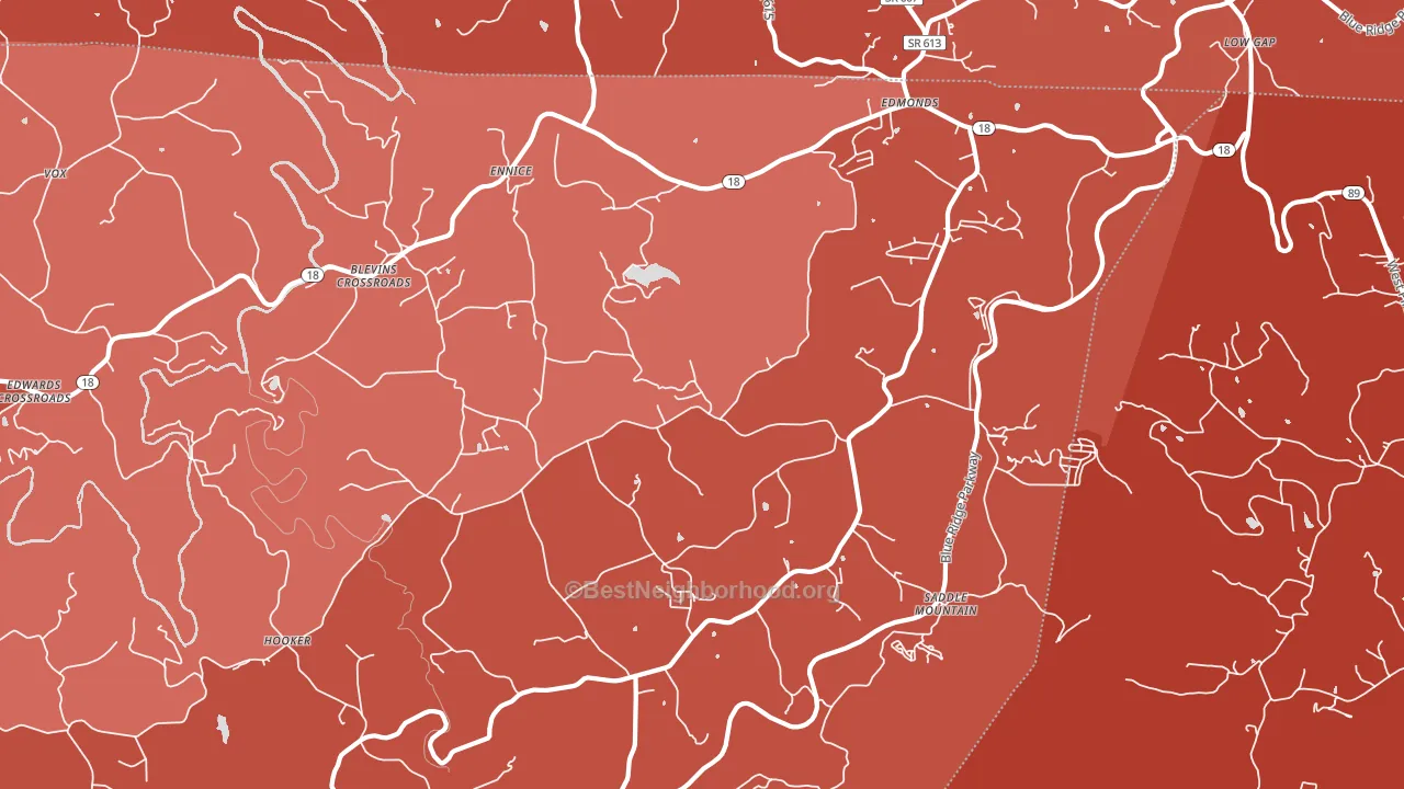 28623, NC block-group political-lean map