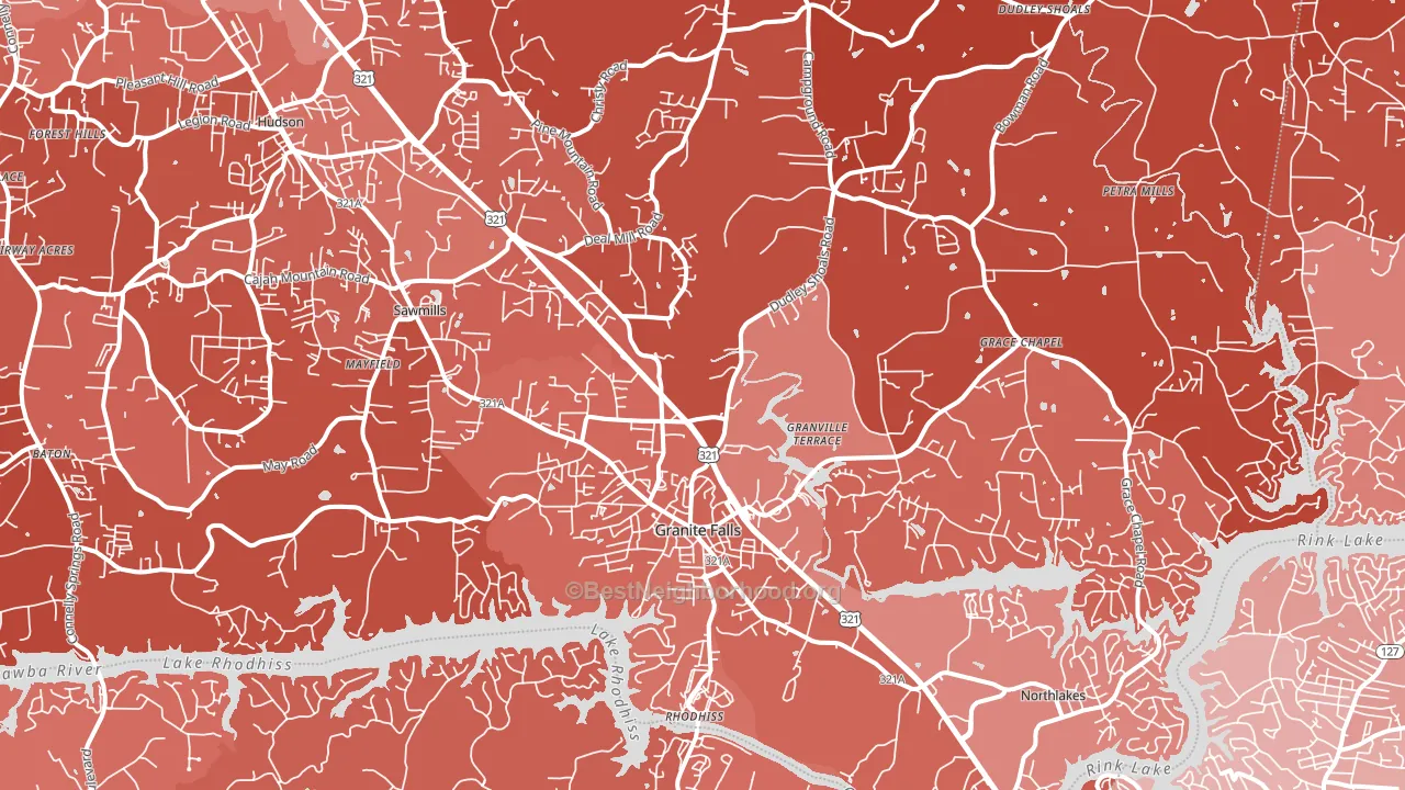 28630, NC block-group political-lean map
