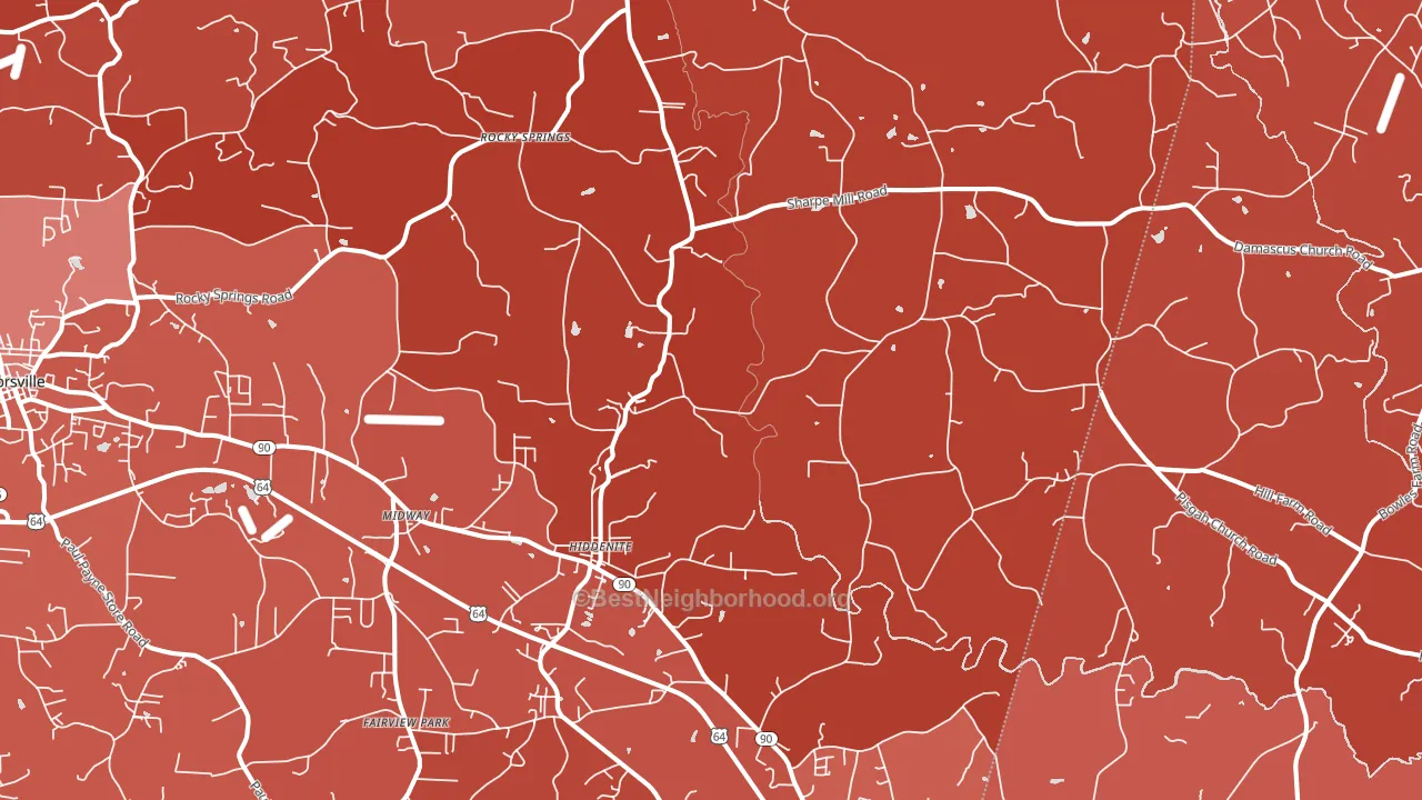 28636, NC block-group political-lean map