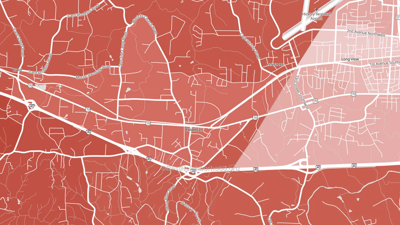 28637, NC block-group political-lean map