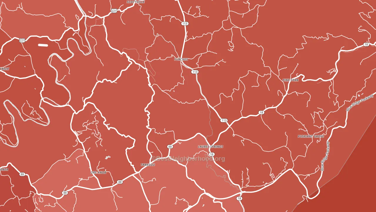 28644, NC block-group political-lean map