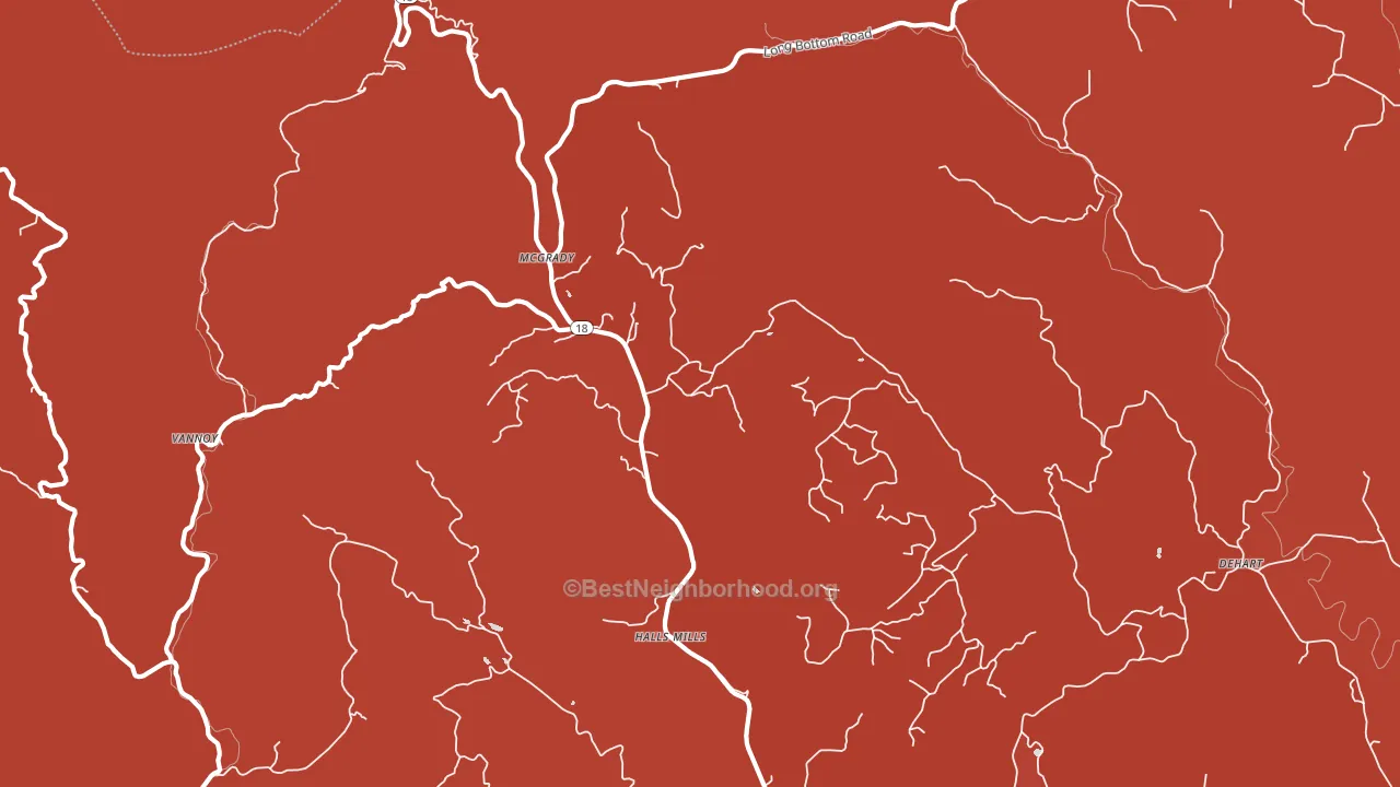 28649, NC block-group political-lean map