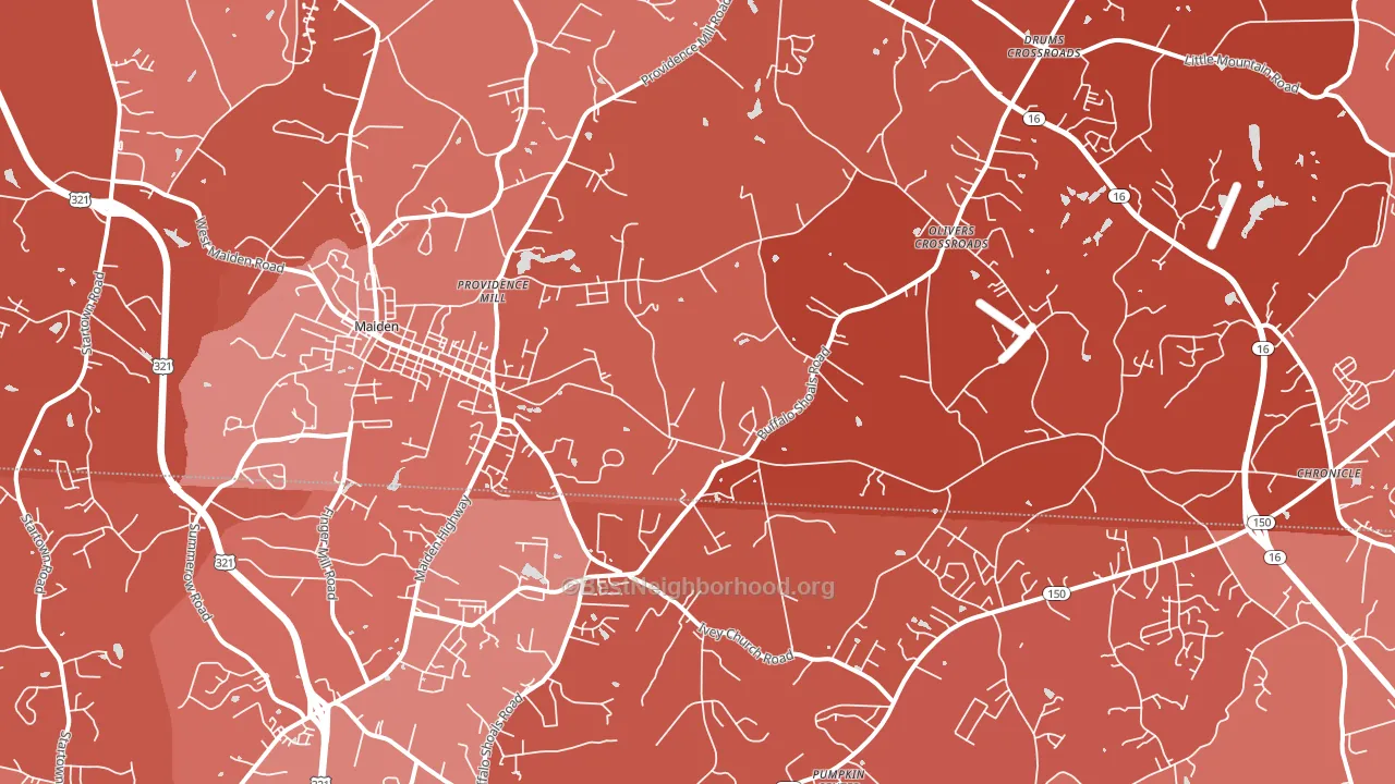28650, NC block-group political-lean map