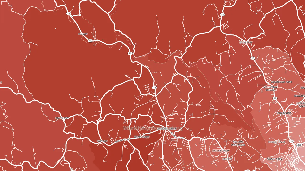 28651, NC block-group political-lean map