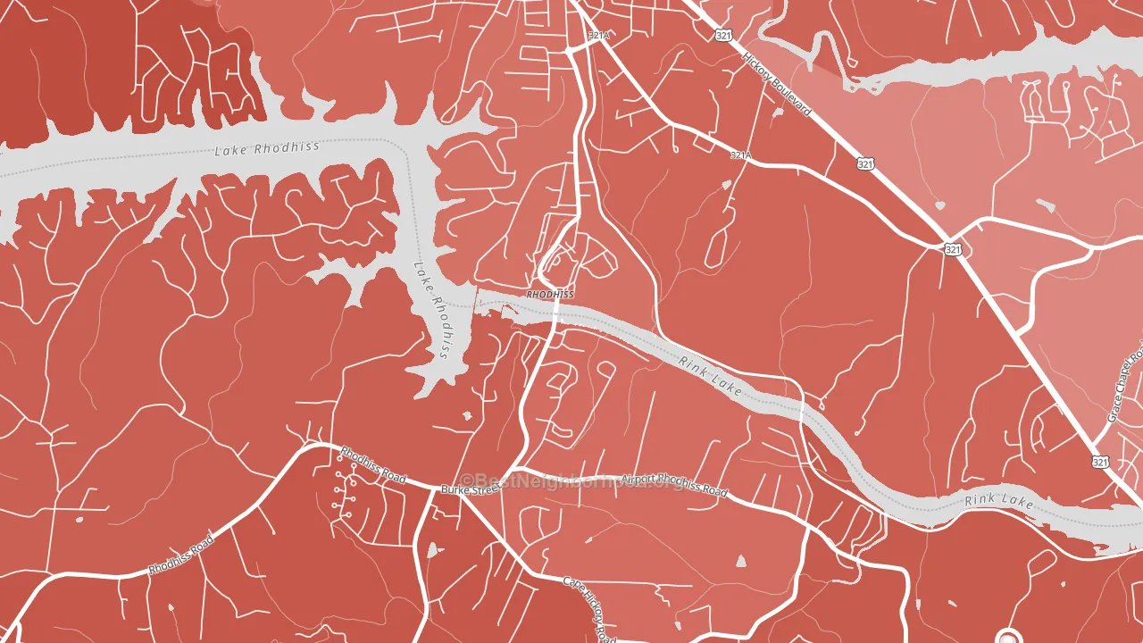 28667, NC block-group political-lean map