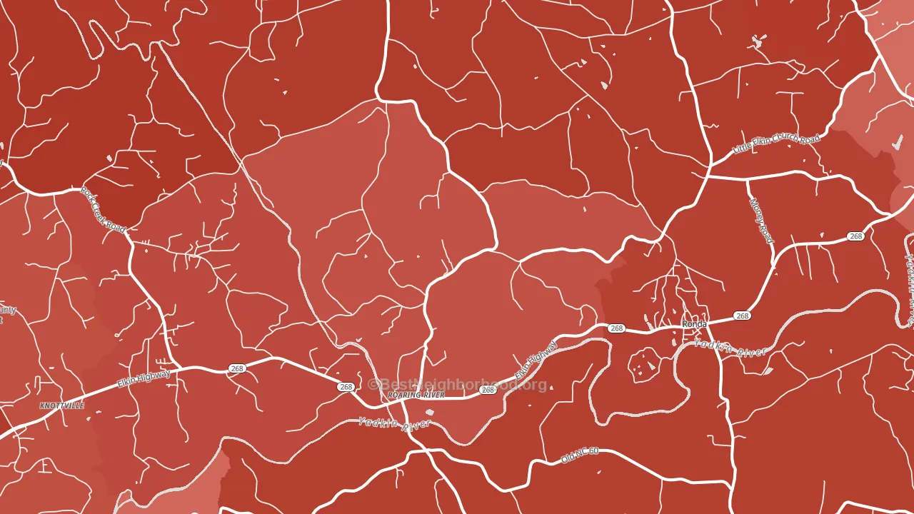 28669, NC block-group political-lean map