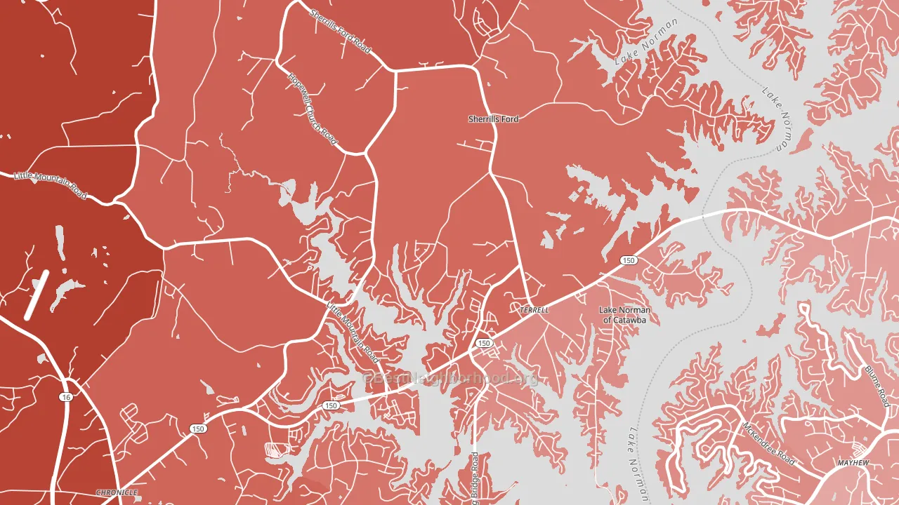28673, NC block-group political-lean map