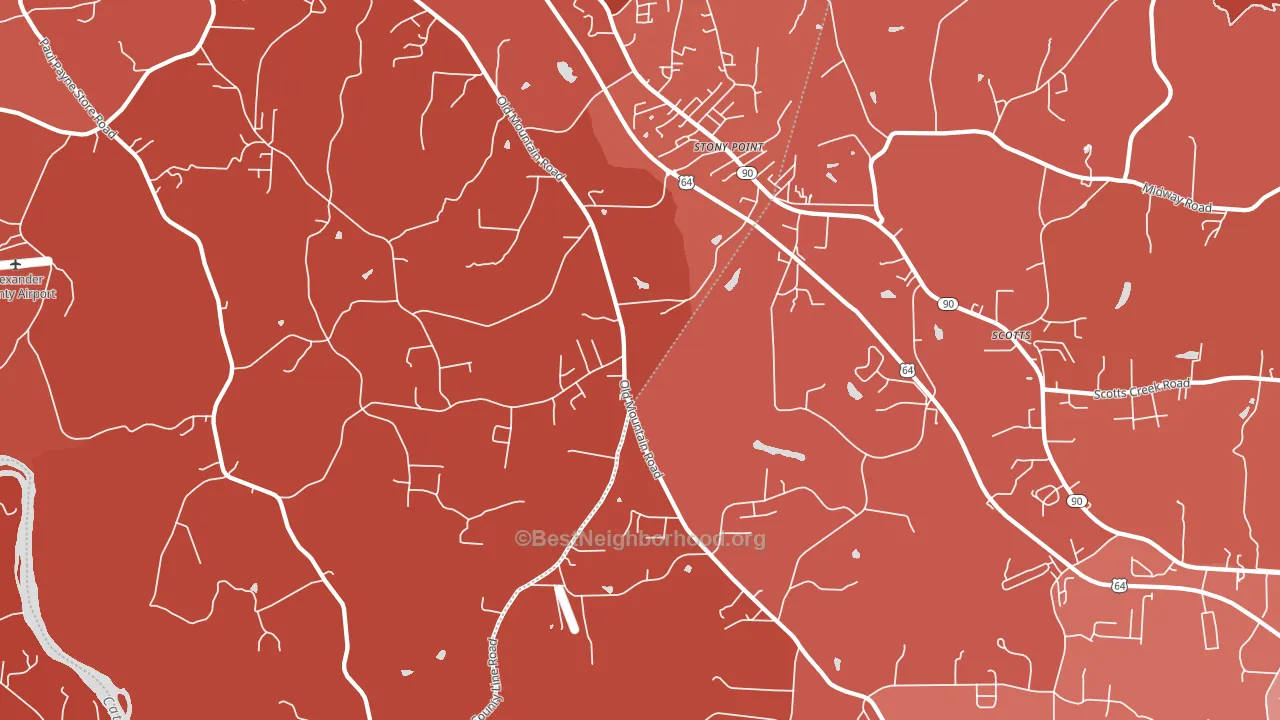 28678, NC block-group political-lean map