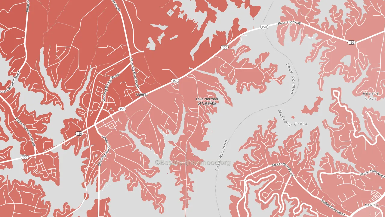 28682, NC block-group political-lean map
