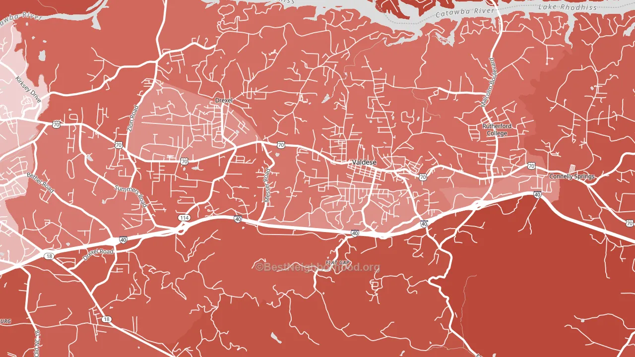 28690, NC block-group political-lean map