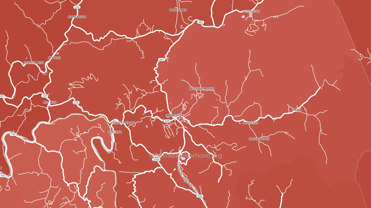 28705, NC block-group political-lean map