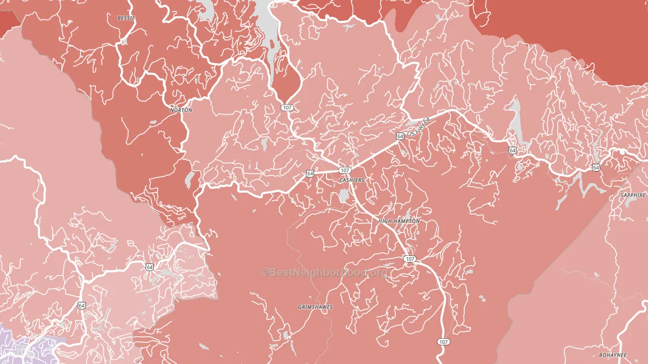 28717, NC block-group political-lean map