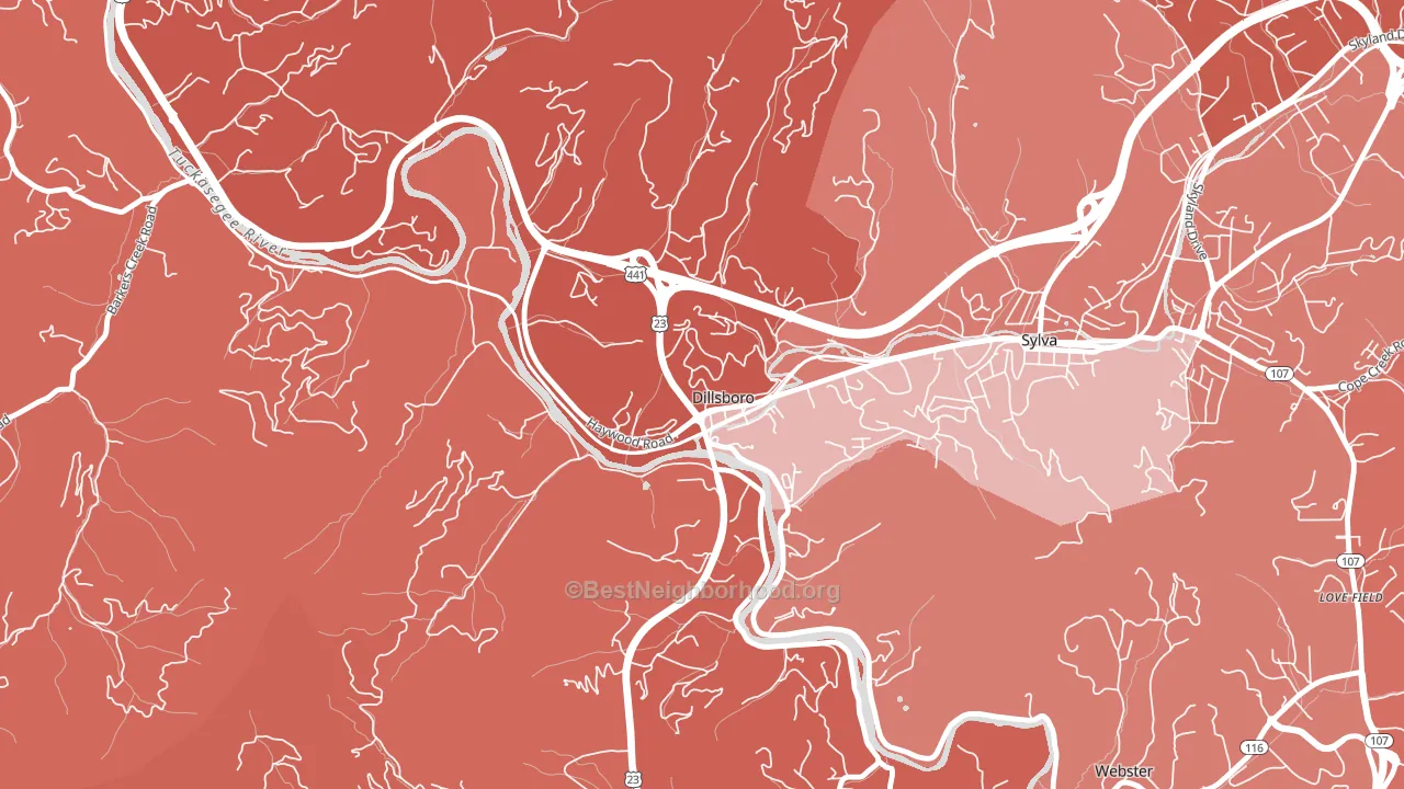 28725, NC block-group political-lean map