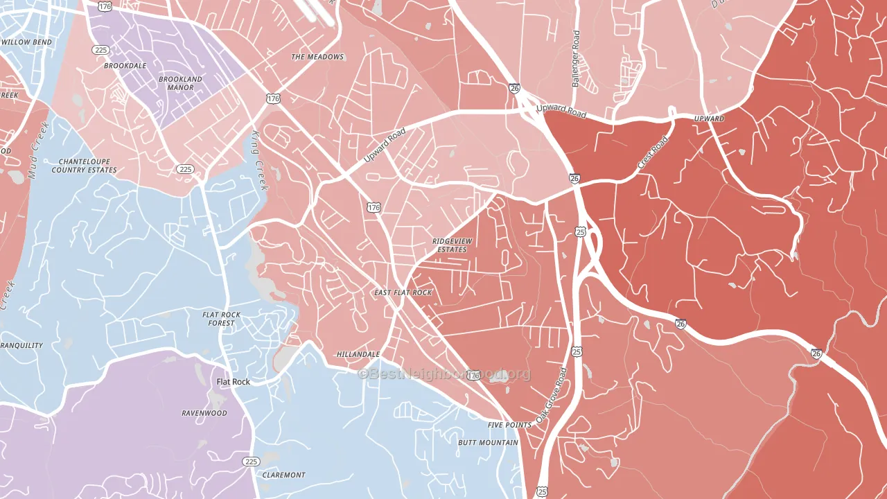 28726, NC block-group political-lean map