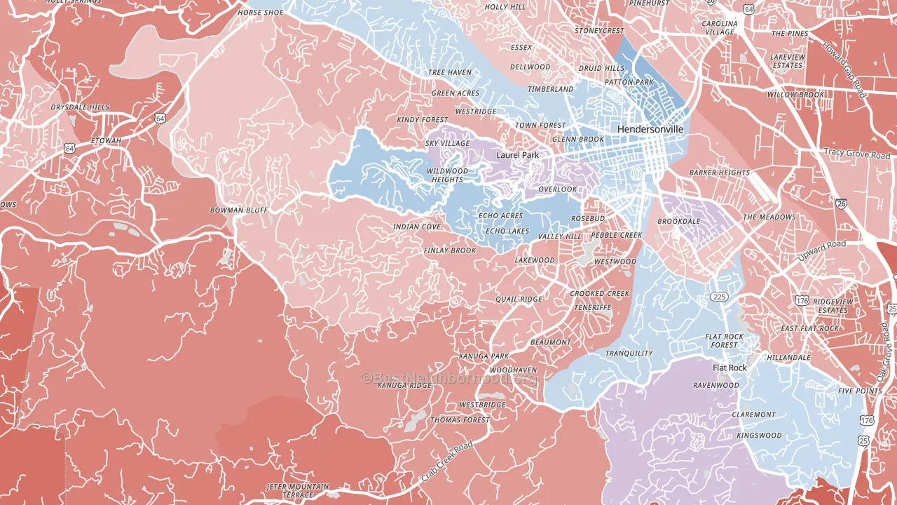 28739, NC block-group political-lean map
