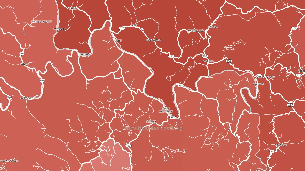 28740, NC block-group political-lean map