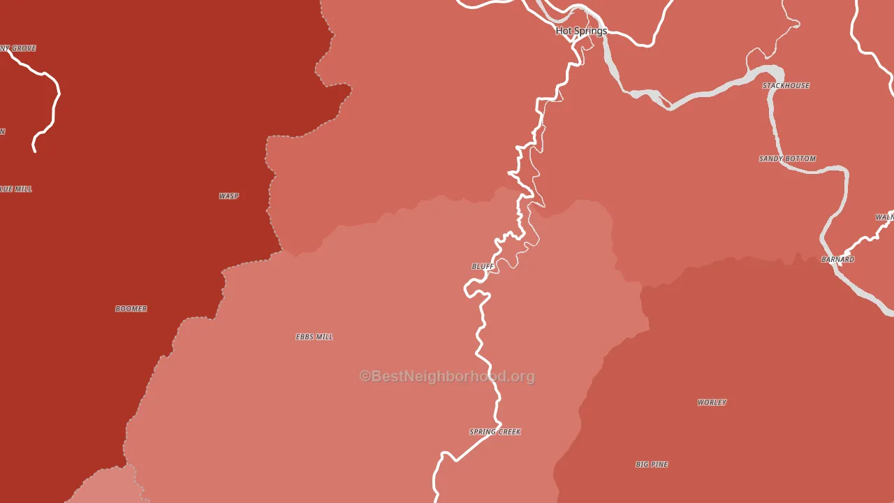 28743, NC block-group political-lean map