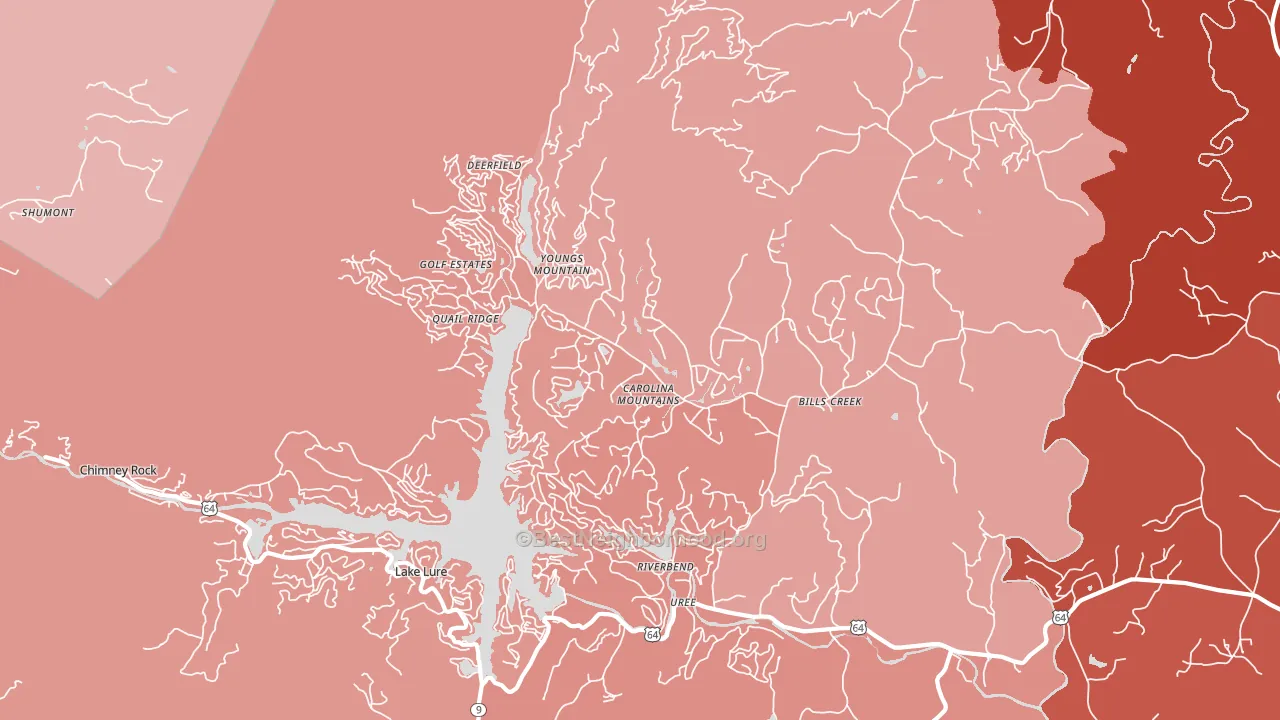 28746, NC block-group political-lean map